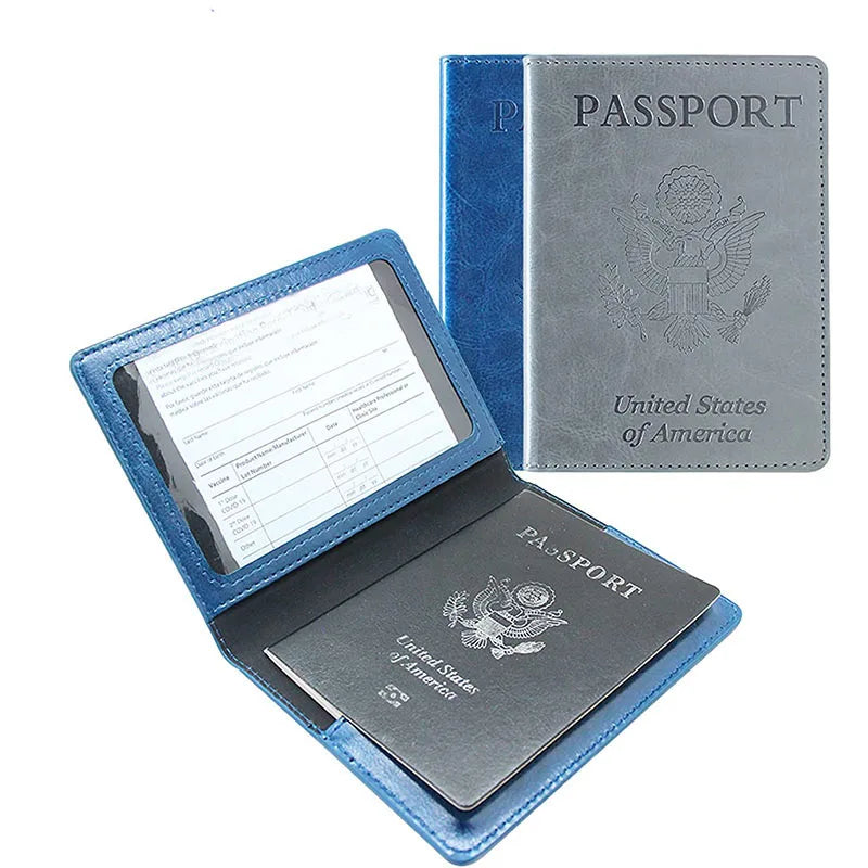 US Passport Cover - Personalized PU Leather Holder