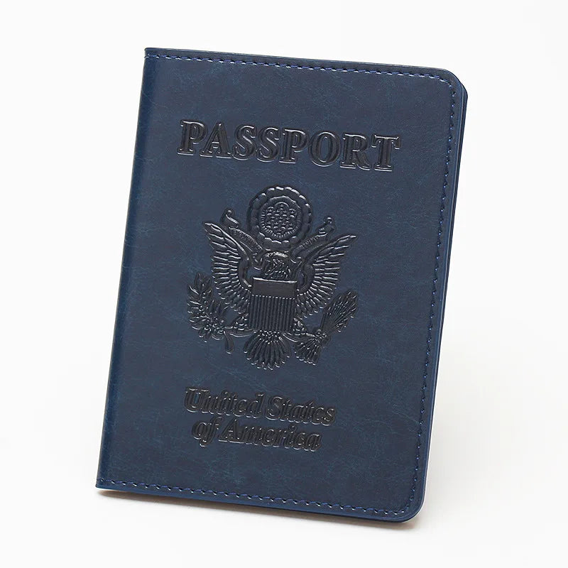 US Passport Cover - Personalized PU Leather Holder