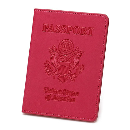 US Passport Cover - Personalized PU Leather Holder